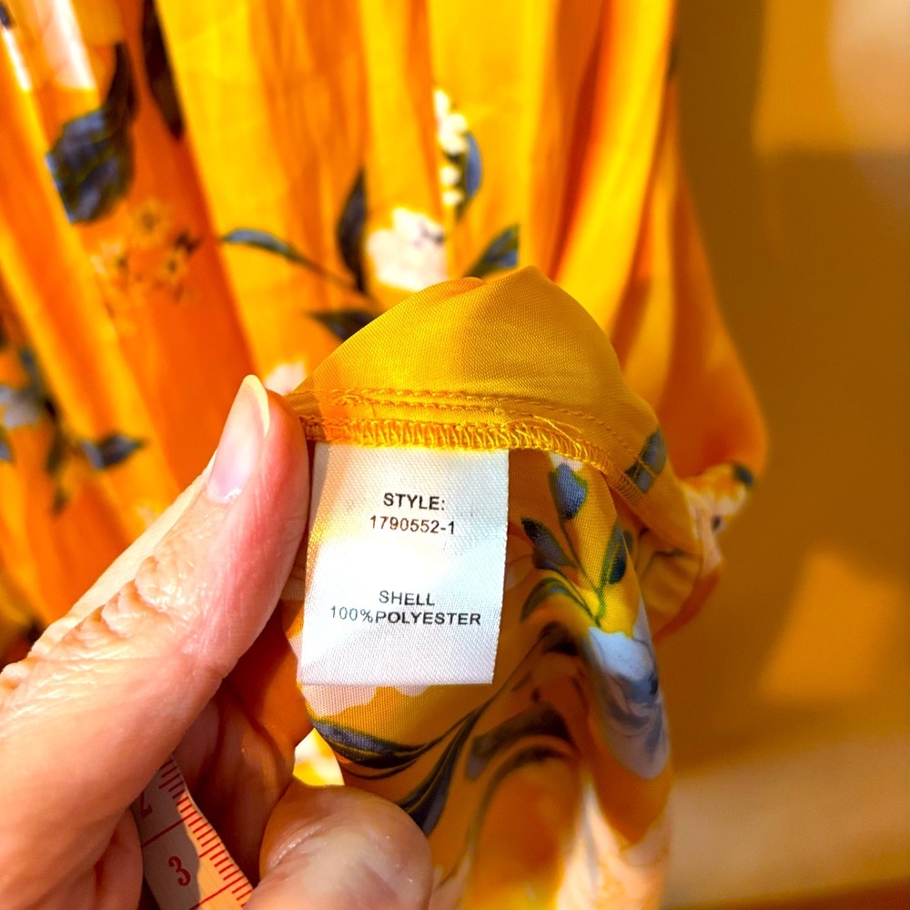 Current Air CanaryYellow Floral Midi Sundress NWOT - Picture 5 of 10